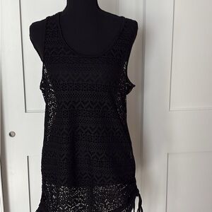 Black Lace beach coverup